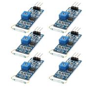 Módulo de sensor de interruptor magnético de láminas de 6 piezas, placa de sensor de láminas normalmente abierta con salida digital LM393 para proyectos electrónicos Arduino