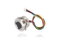 Módulo de Sensor de Lector de Huellas Dactilares, Módulo de Identificación de Huellas Dactilares Capacitivo Circular R503 Escáner de Huellas Dactilares Capacitivo con Luz Indicadora de Anillo de 2 Col