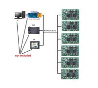 Módulo de Sensor de Temperatura Modbus 2CH Adaptador RS485 para Grabador Sin Papel PLC Controles Termostáticos, con Pin