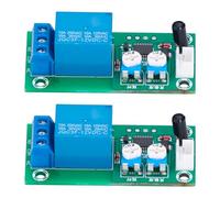 Módulo de Sensor de Vibración, DC 12V Sensibilidad Retardo de Tiempo Interruptor de Relé Ajustable Módulo de Sensor de Alarma Interruptor de Vibración (2Pcs)