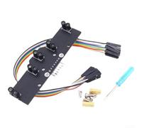 Módulo de sensor digital de seguimiento de línea de escala de grises de 5 canales con rango de detección ajustable e indicadores LED para proyectos de automóviles robots