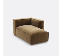 Módulo de sofá modular, en pana vintage, SEVEN. Talla ángulo derecho. Color bronce