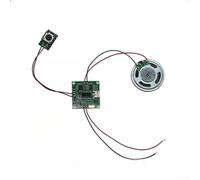 Módulo de sonido reemplazable con control de volumen, memoria de 4 MB/8 MB, descarga de MP3 USB, control de luz y botón para tarjetas de felicitación y proyectos de bricolaje (A)