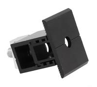 Módulo de soporte de panel solar ajustable con abrazadera de extremo y abrazadera mediana para paneles de 30-50 mm, kit de montaje de aleación de aluminio negro para módulo fotovoltaico (1 clip