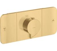 Módulo de termostato empotrado AXOR One de hansgrohe para 2 consumidores, 45712250, Color: Óptica de oro cepillado