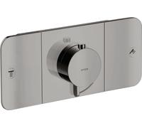 Módulo de termostato empotrado AXOR One de hansgrohe para 2 consumidores, 45712330, Color: Cromo negro pulido