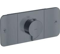 Módulo de termostato empotrado AXOR One de hansgrohe para 2 consumidores, 45712340, Color: Cromo negro cepillado