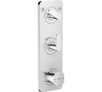 Módulo de termostato hansgrohe AXOR Citterio C 380/120 empotrado con placa para 2 consumidores, 49700000, Color: cromado