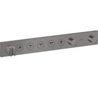 Módulo de termostato hansgrohe AXOR ShowerSolutions Select 670/90, empotrado, 5 consumidores, juego completo, 18358340, Color: Cromo negro cepillado