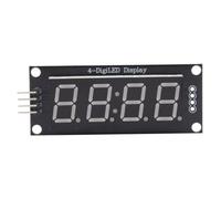 Módulo de Tubo de Pantalla de 4 dígitos y 7 segmentos Módulo de Pantalla de fácil instalación para Uso con la Biblioteca Tm1637.h (Roja)