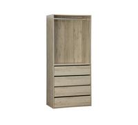 Módulo de vestidor con 4 cajones, modulo, natural, 80x45x180 cm