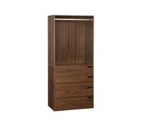 Módulo de vestidor con 4 cajones, nepal, nogal, 80x45x180 cm