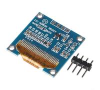 Módulo de visualización de 0.96 pulgadas 128x64 resolución IIC interfaz para Arduino para ESP32 para ESP8266 azul amarillo blanco opciones 3.3V-5V (azul)