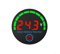 Módulo de visualización de energía digital compatible con tipos de baterías de 7-55 V CC, incluyendo fosfato de hierro y litio y ácido (rojo)