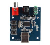 Módulo decodificador DAC PCM2704 y Tarjeta de Sonido Externa USB con Salidas coaxiales y de Fibra óptica, frecuencia de muestreo de 16 bits de 32 a 48 kHz, Compatible con XP, 7,
