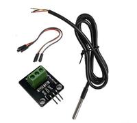 Módulo digital de sensor de temperatura de 3,0 V-5,5 V con terminales y adaptador de cable para medición de humedad del suelo y control del depósito de agua caliente en el rango de -10 °C a +85 °C