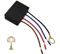 Módulo Dimmer Táctil MTD-EH1503 para Lámparas y Luminarias, Compatible con LED de 3-25W y Lámparas de 20-100W, Control de Intensidad Luminosa,interruptor tactil Negro, Dimensiones 49x34x15mm (1)