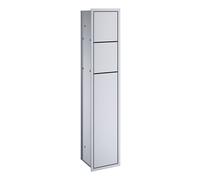 emco asis módulo 150 modelo de inodoro empotrado, tope izquierdo, color: aluminio/aluminio, 978305050