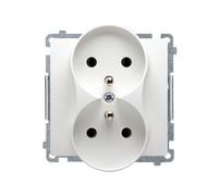 MÓDULO ENCHUFE BLANCO 2X Z/U CON CUBIERTAS BASIC BMGZ2MZ.01/11