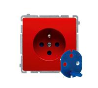 MÓDULO ENCHUFE ROJO 1X FECHA Z/U CON LLAVE BASIC BMGD1.01/22