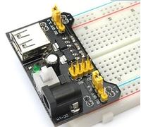 Módulo Fuente de Alimentación para Protoboard MB102 Salida 3.3V 5V Entrada DC 6.5-12V o USB Corriente 700mA Compatible con Placas de Desarrollo