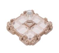 Módulo Hormiguero 2:2 con Humedad Regulable HydroX - Hormiguero Antifugas, Expandible, Antivibración, Ideal para Colonias de Hormigas (Madera 3D / Especies Grandes)
