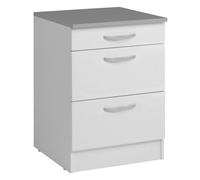 Módulo inferior cocina eko 3 cajones blanco mate 60x60 cm 60 cm