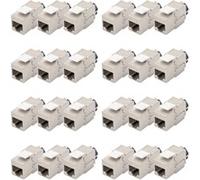 DIGITUS Módulo Keystone Cat-6A blindado - 24 unidades - Conector RJ45-500 MHz 10GBase-T - AWG 26-22 - Diseñable - Con palanca de bloqueo - Montaje sin herramientas