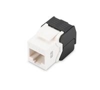 Módulo Keystone DIGITUS - Cat-6A - No apantallado - RJ45 - Clase EA - 500 MHz -10GBase-T - Herramienta de montaje Libre - Blanco