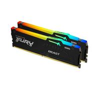 Módulo Kingston FURY Beast DDR5 RGB 64GB (2x32GB) 6400MT/s CL32 ECC Negro EXPO/Intel XMP