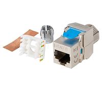 Módulo KSF8-4000 RJ45 trapezoidal plata Cat: Cat 8 en cable, prensado 57V LAN...