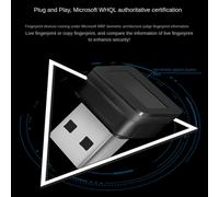 Módulo lector de huellas dactilares mini USB 10X para 10 llaves de seguridad biométricas Hello