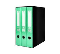 MODULO LIDERPAPEL 3 ARCHIVADORES FOLIO 2 ANILLAS MECANISMO DE PALANCA 52MM VERDE PASTEL