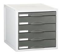 módulo - módulo de Archivo con 5 cajones, Medidas 356x316x303 mm, Color Grafito, diseño Moderno y Funcional para organización eficiente.