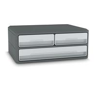 Módulo MoovUp 2 cajones pequeños + 1 cajón Grande 9-021 Gris Oscuro/Gris Claro CEP