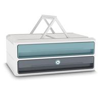 Módulo MoovUp Secure 2 cajones grandes 9-111 verde de agua/gris oscuro CEP