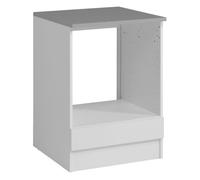 Módulo para horno inferior 60 cm eko cocina modular color blanco mate estilo moderno 86 cm