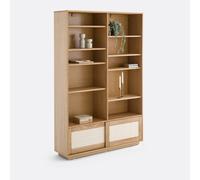 Módulo para librería chapado en roble/mimbre, Palano. Talla Única. Color Beige