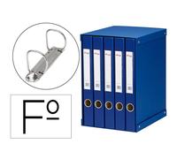 Modulo Pardo 5 Archivadores De Palanca Folio 2 Anillas 25 Mm Azul 350X230X300 Mm