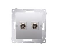 MÓDULO PLATA MATE ENCHUFE 2X TV TIPO F PREMIUM 54 DASF2.01/43