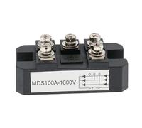 Módulo rectificador de puente trifásico de onda completa MDS100A 1600V 5 diodo terminal con cuerpo de aluminio para fuente de alimentación del inversor e instrumentos de metro