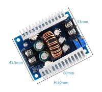 MóDulo Reductor de 300W 20A Convertidor Buck CC CV MóDulo de Fuente de AlimentacióN 6V-40V a 1,2 V-35V Regulador de Voltaje Reductor 4V 5V