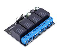 Módulo Relé Biestable 4 Canales 6-24V CC con Bloqueo Automático, Disparador de Pulso Bajo para Automatización Industrial y Control de Luces