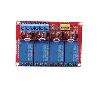 Módulo Relé con Optoacoplador de 4 Canales, Alta y Baja Activación, 5V / 12V / 24V - Aislamiento Fotocoplador, Alta Capacidad de Conducción, Uso Industrial y Doméstico (12V)