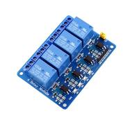 Módulo Relé de 4 Canales DC 5V, 4 Canal Relay con Acoplador Óptico 250V 10A Alta Corriente, Controlador para Arduino Raspberry Pi PIC AVR DSP Arm PLC Proyectos Electrónicos de Automoción e Industrial