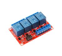 Módulo relé de 4 canales de alto nivel disparador con optoacoplador de carga de aislamiento DC 30 V/AC 250 V 10 A para control de equipo de automatización PLC, control industrial, Arduino