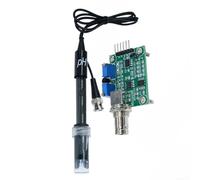 Módulo sensor de detección de pH líquido con sonda de electrodo BNC para proyectos de monitoreo Arduino DIY (módulo + negro)