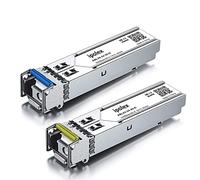 Módulo SFP 1000Base-BIDI, un par de 1,25 G SFP Bidi SFP, Gigabit SingleMode SFP, 1550 nm/1310 nm, hasta 20 km, para Cisco, Ubiquiti UniFi UF-SM-1G-S, Mikrotik, D-Link, Netgear, TP-Link