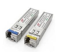 Módulo SFP 1G Bidi transceptor de fibra única SMF LC conexión hasta 20 km para interruptores abiertos para Cisco GLC-LH-SMD, Ubiquiti UniFi, Meraki MA-SFP-1GB-LX10, Fortinet, Mikrotik, TP-Link