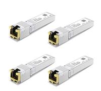 Módulo SFP+ a RJ45 10GBase-T, transceptor de red SFP a Ethernet de cobre 2.5G/5G/10G para Cisco SFP-10G-T-S, Ubiquiti UniFi UF-RJ45-10G, Meraki, Supermicro y más, hasta 30 m, 4 unidades